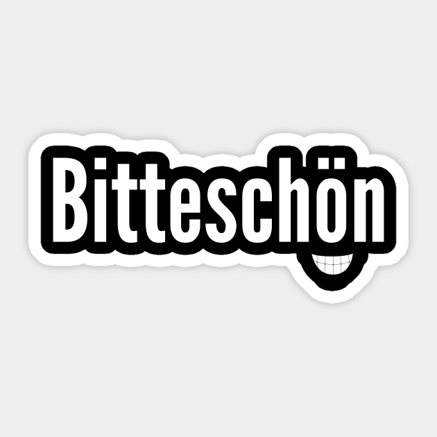 Bitteschön Deutsch German You're German Gift Sticker